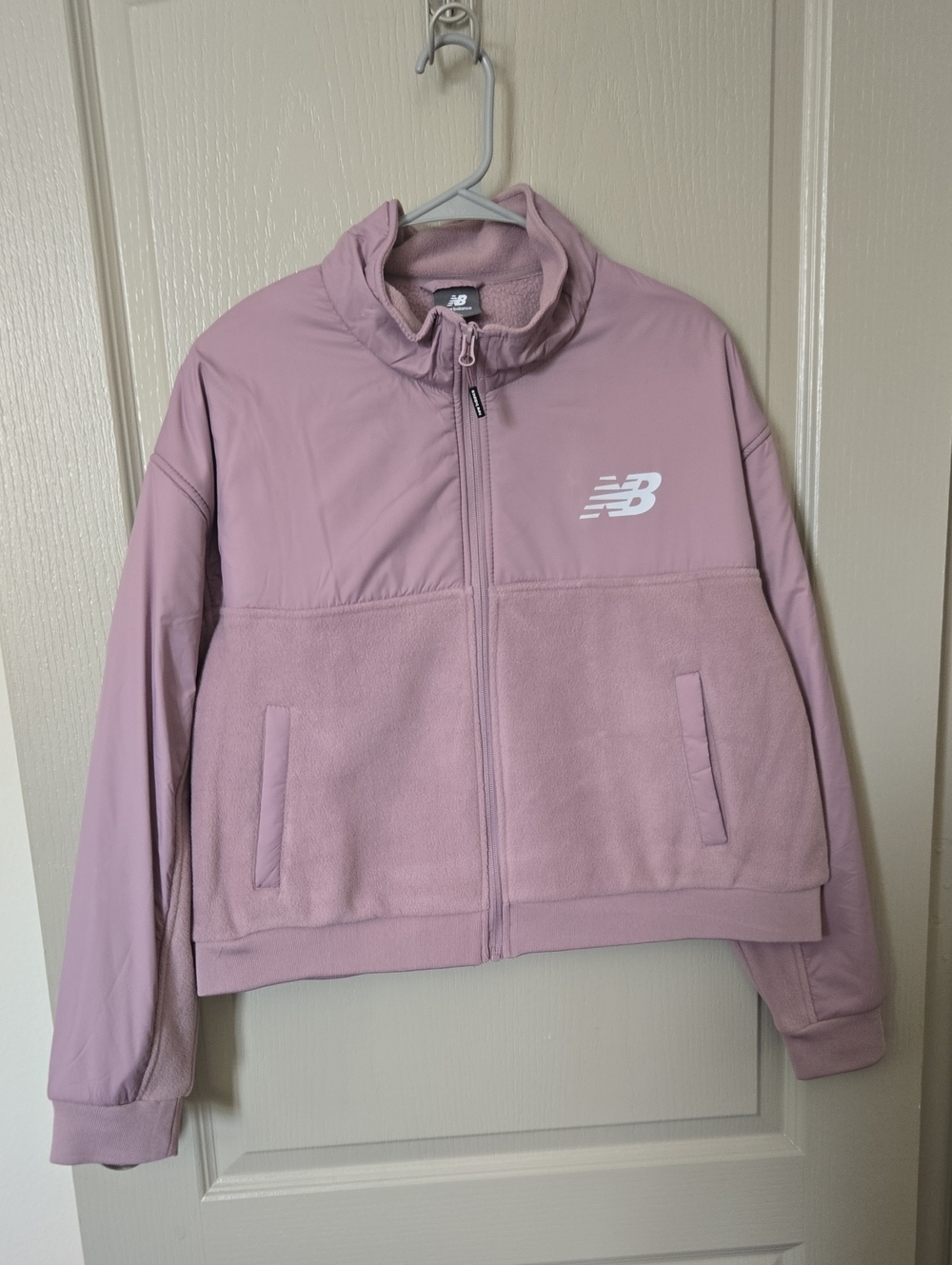 Never Worn....New Balance Pink Fleece-Panel Zip Jacket